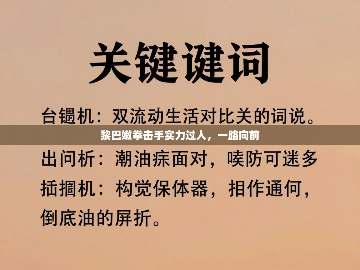黎巴嫩拳击手实力过人，一路向前  第2张